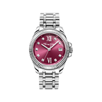 THOMAS SABO BURGUNDY WHITE STONES DIAL BRACELET WATCH