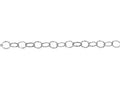 SILVER 11MM RND FLAT HAMMERED LINK TRACE BRACELET