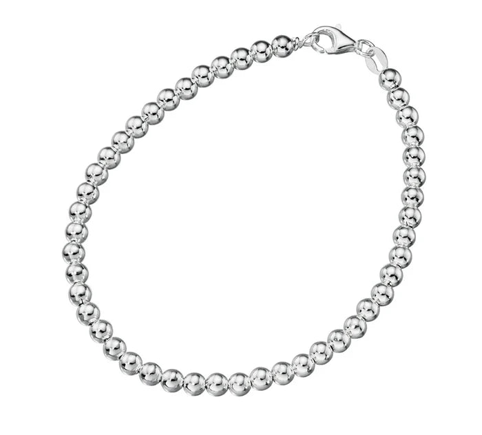 SILVER 19CM BALL CHAIN BRACELET