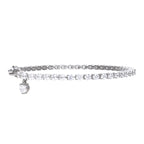 SILVER ZIRC  ZIRCONIA TENNIS CLAW BRACELET by DIAMONFIRE
