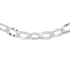 SILVER 18" TEXTURED ANCHOR LINK CHAIN