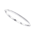 SILVER PLAIN POLISHED SLAVE BANGLE KNIFE EDGE