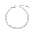 SILVER FLAT HERRINGBONE BRACLET