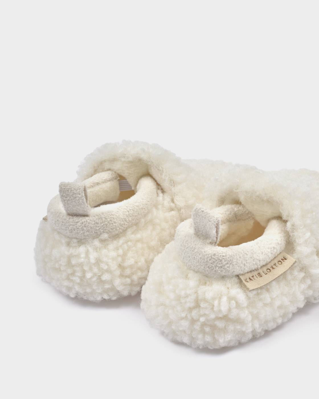 OFF WHITE BORG BABY SHOES by KATIE LOXTON