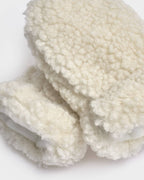 OFF WHITE BORG BABY HAT & MITTENS by KATIE LOXTON