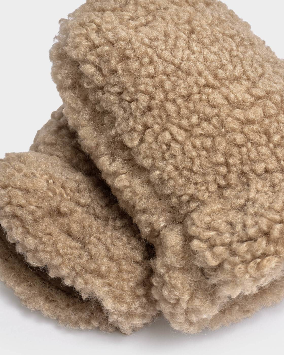 TAN BROWN BORG BABY HAT & MITTENS by KATIE LOXTON