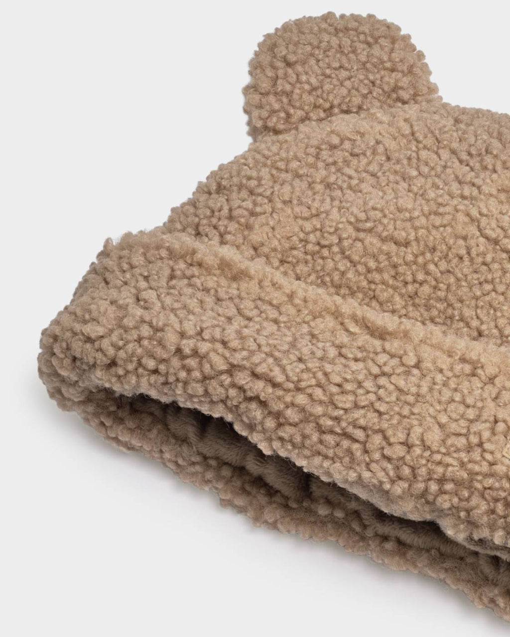 TAN BROWN BORG BABY HAT & MITTENS by KATIE LOXTON