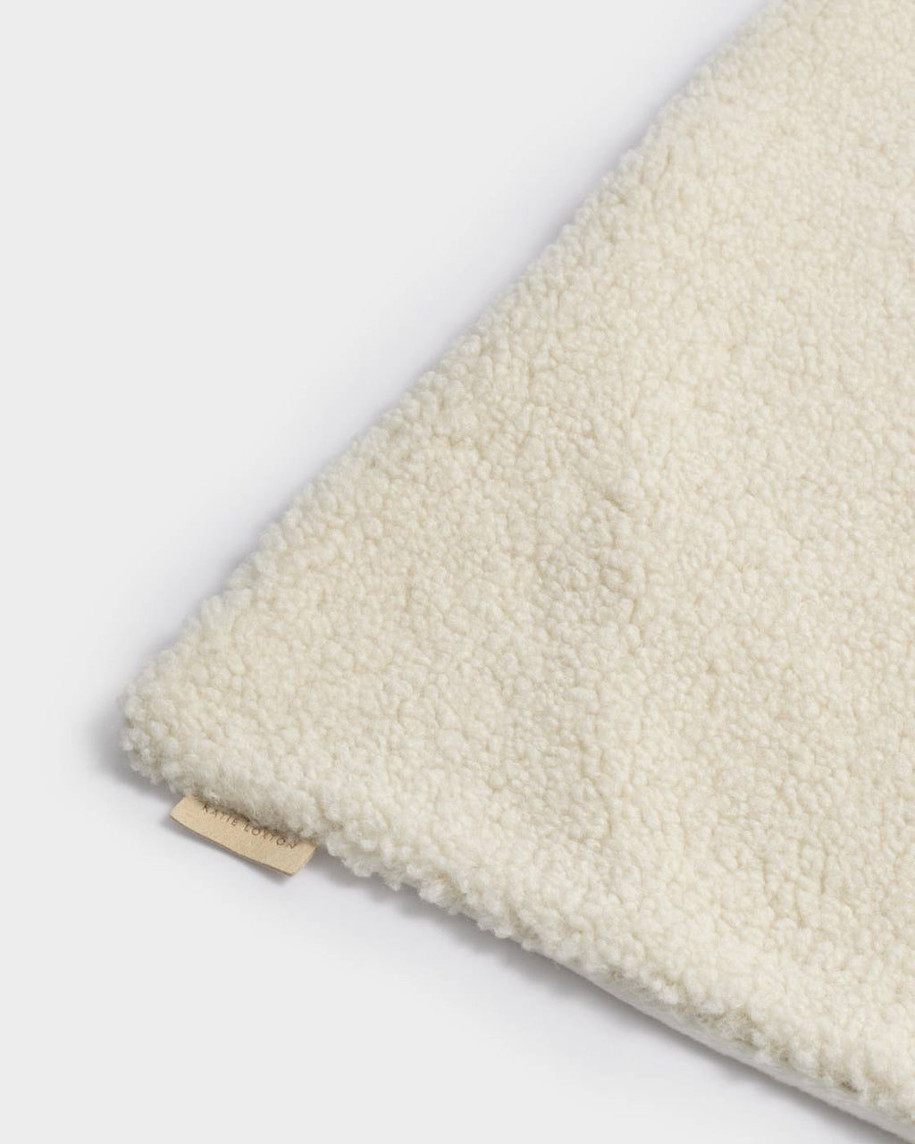 OFF WHT BORG BABY BLANKET bY KATIE LOXTON