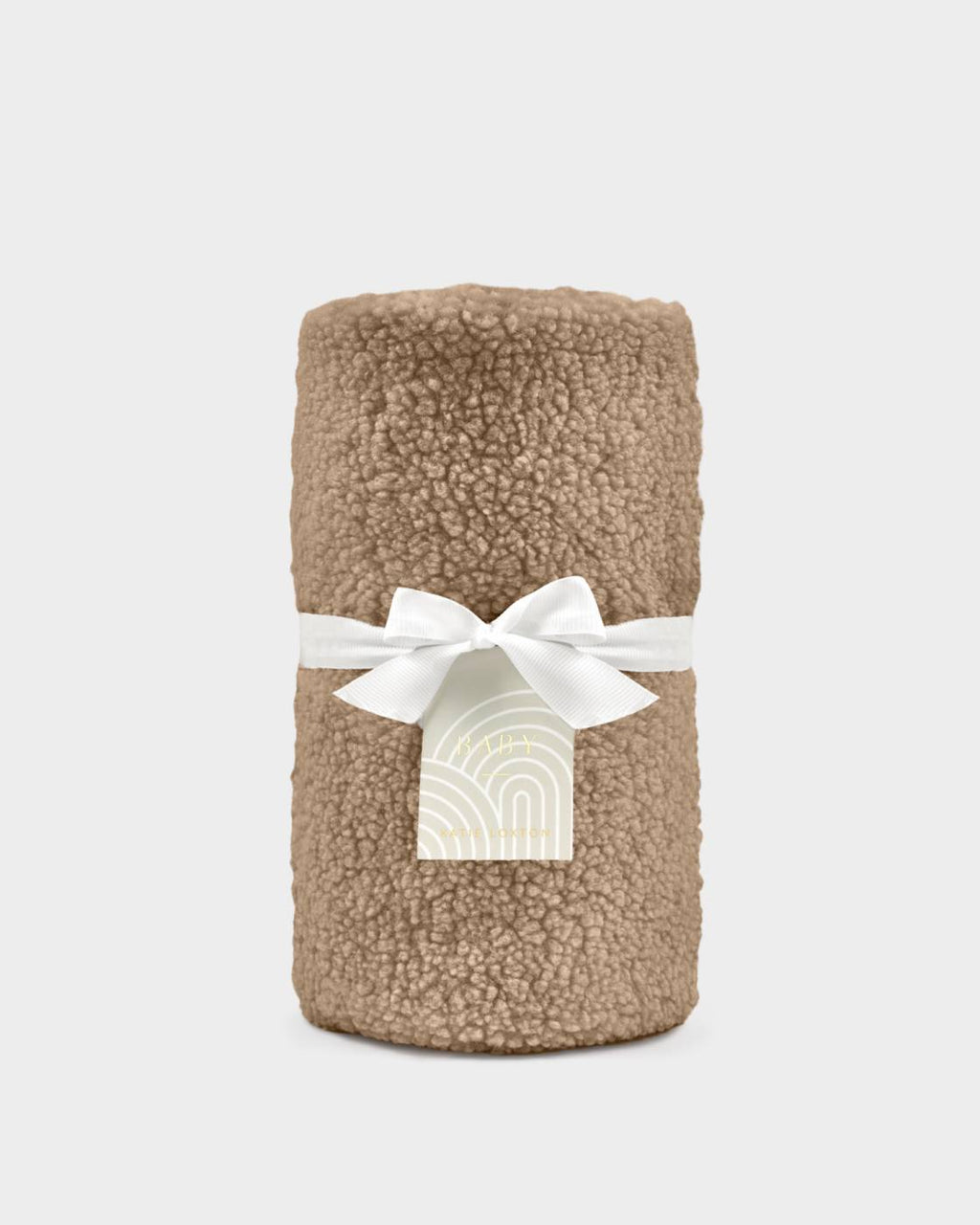 TAN BROWN BORG BABY BLANKET bY KATIE LOXTON