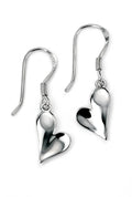 SILVER HEART HOOK DROP EARRING
