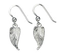 SILVER LEAF DROP EARRINGS
