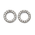 CORE | SILVER CLR CZ PAVE OPEN CIRCLE EARRING