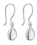 SILVER PEBBLE DROP WIRE HOOK EARRINGS