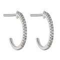 CORE | SILVER CZ BEAD CLAW SML 3/4 HOOP EARRINGS