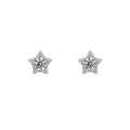 SILVER STAR CZ CLAW STUD EARRING