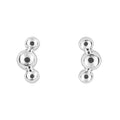 SILVER SMALL TRIPLE BALL STUD EARRING