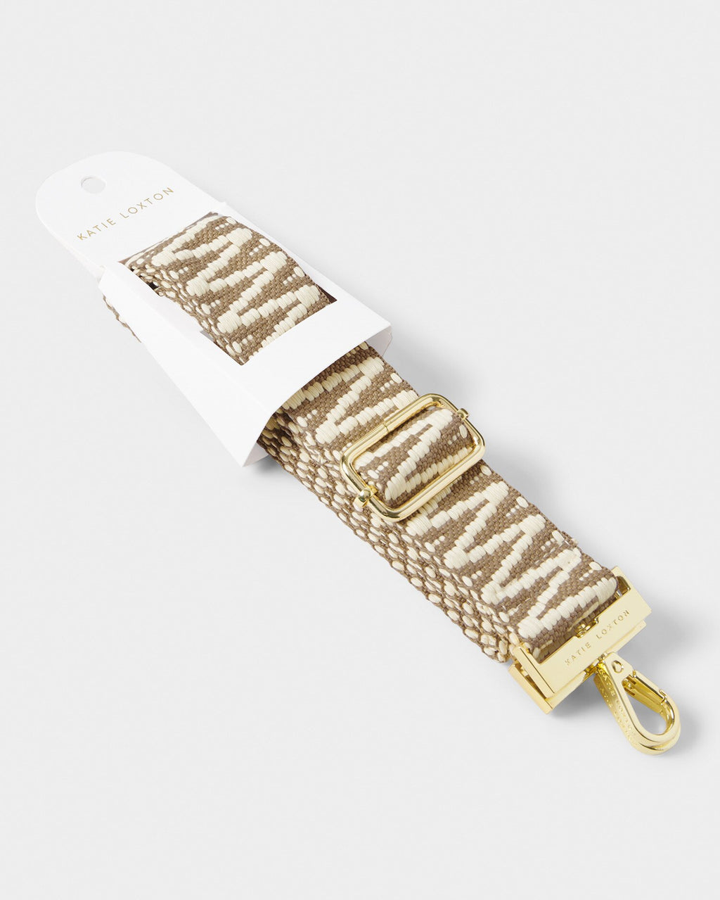 Sand coloured Canvas Bag Strap by Katie Loxton