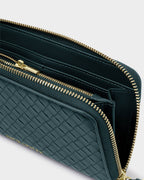 NOVA TEAL WOVEN TEXTURE LARGE PURSE by Katie Loxton