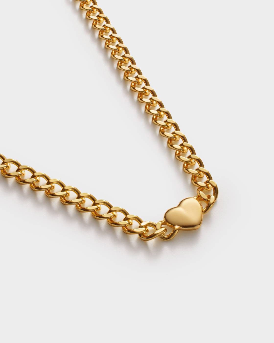 ALLURE HEART CURB CHAIN GP NECKLET by KATIE LOXTON