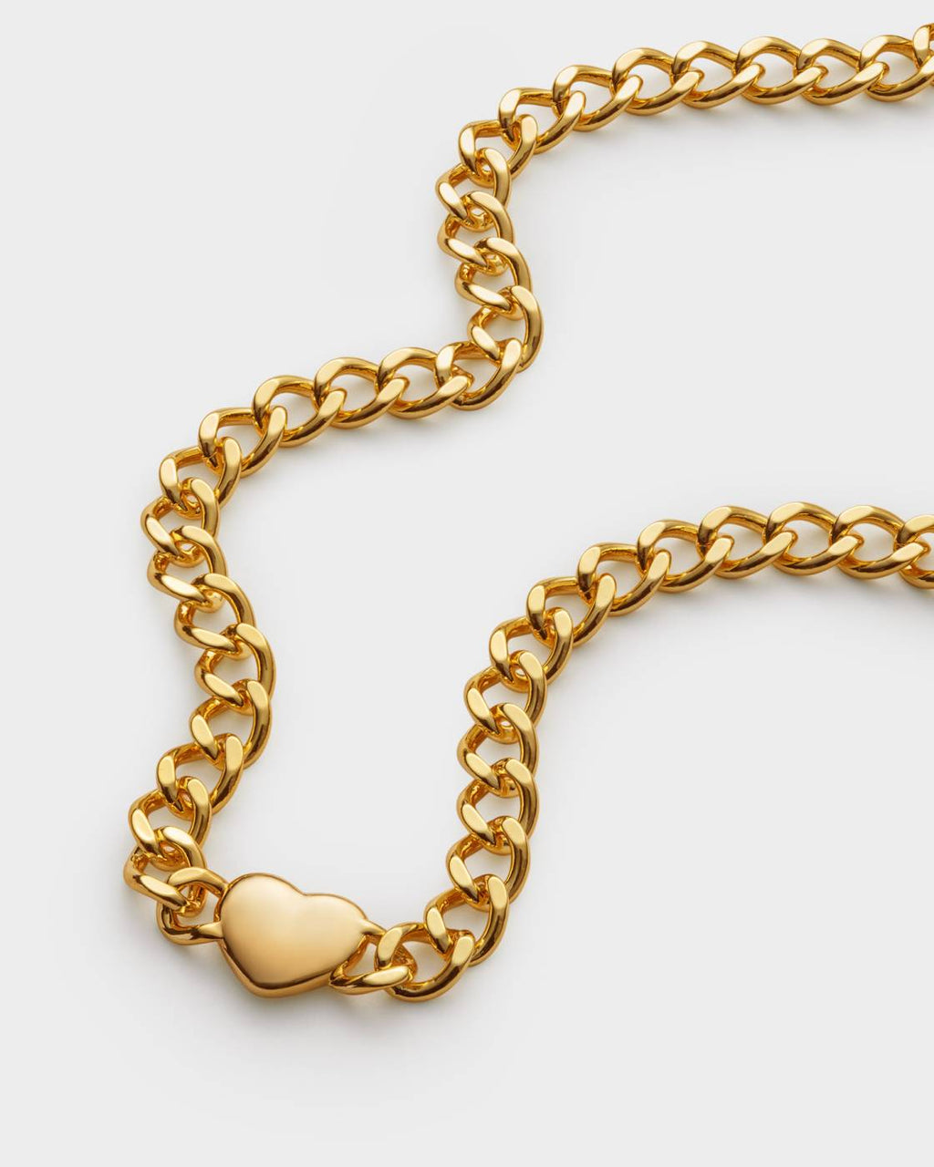 ALLURE HEART CURB CHAIN GP NECKLET by KATIE LOXTON