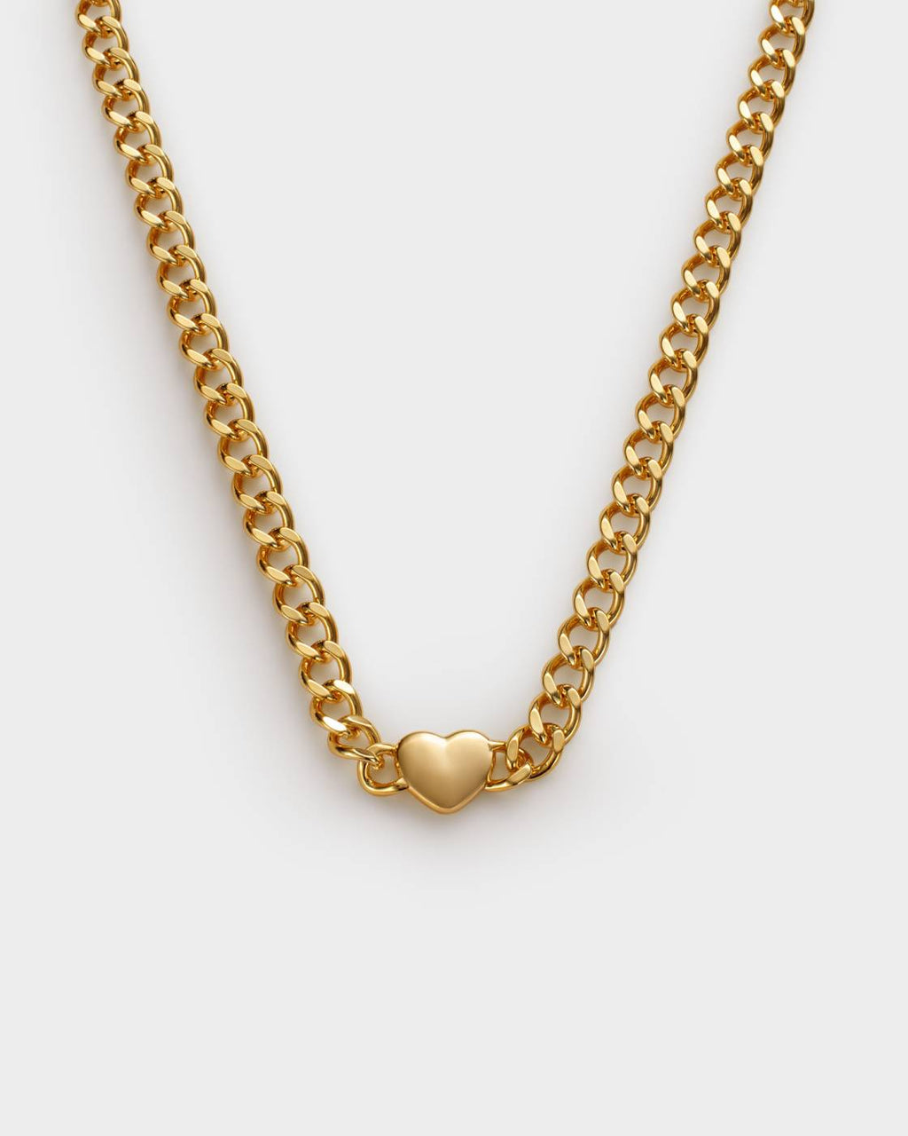 ALLURE HEART CURB CHAIN GP NECKLET by KATIE LOXTON