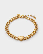 ALLURE HEART CURB LINK GP BRACELET by KATIE LOXTON