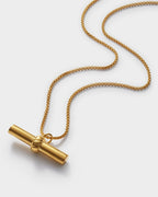 THEMIS LARGE T BAR GP NECKLET by KATIE LOXTON