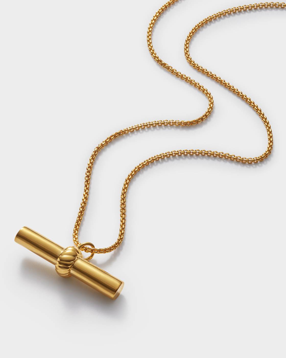 THEMIS LARGE T BAR GP NECKLET by KATIE LOXTON