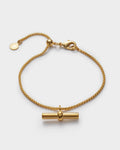 THEMIS LARGE T BAR GP BRACELET by KATIE LOXTON
