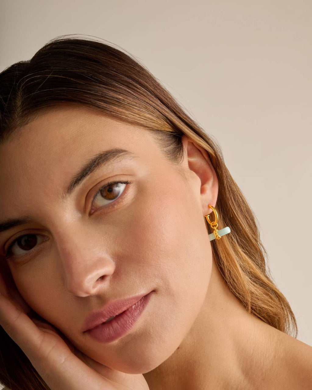 AZURA T BAR GP HOOP EARRINGS by KATIE LOXTON