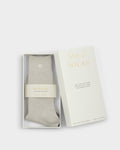 BEIGE HEART OS SOCKS - GIFT BOXED