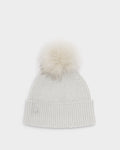 KATIE LOXTON GREY SEQUIN SCATTERED POM POM HAT
