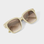 SUNGLASSES | NUDE SQUARE FRAME BROWN LENS ROMA by Katie Loxton