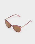 CHERRY FRAME RAVELLO ROUND SUNGLASSES by KATIE LOXTON