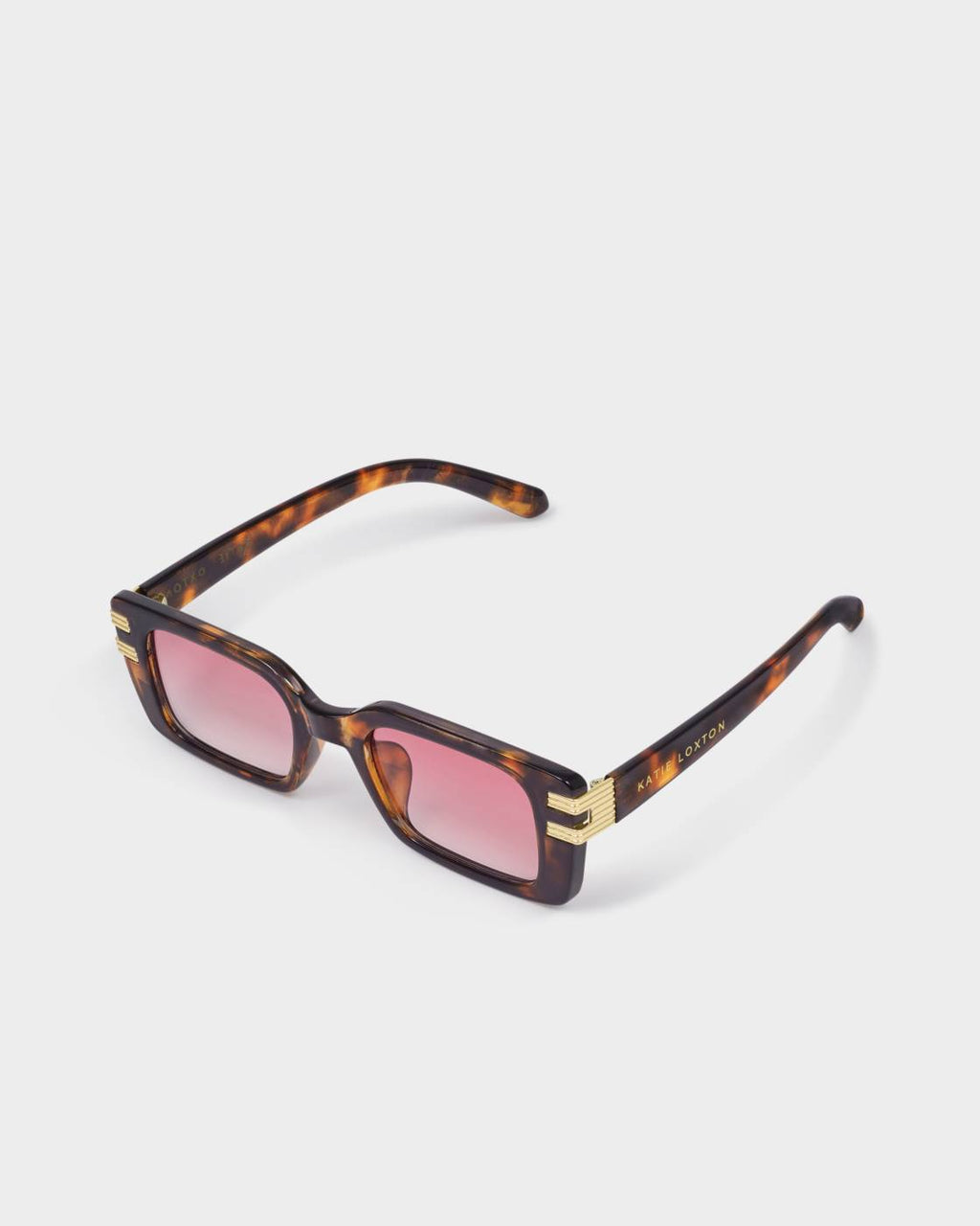 DARK TORTOISEHELL FRAME MALIBU RECTANGULAR SUNGLASSES by KATIE LOXTON