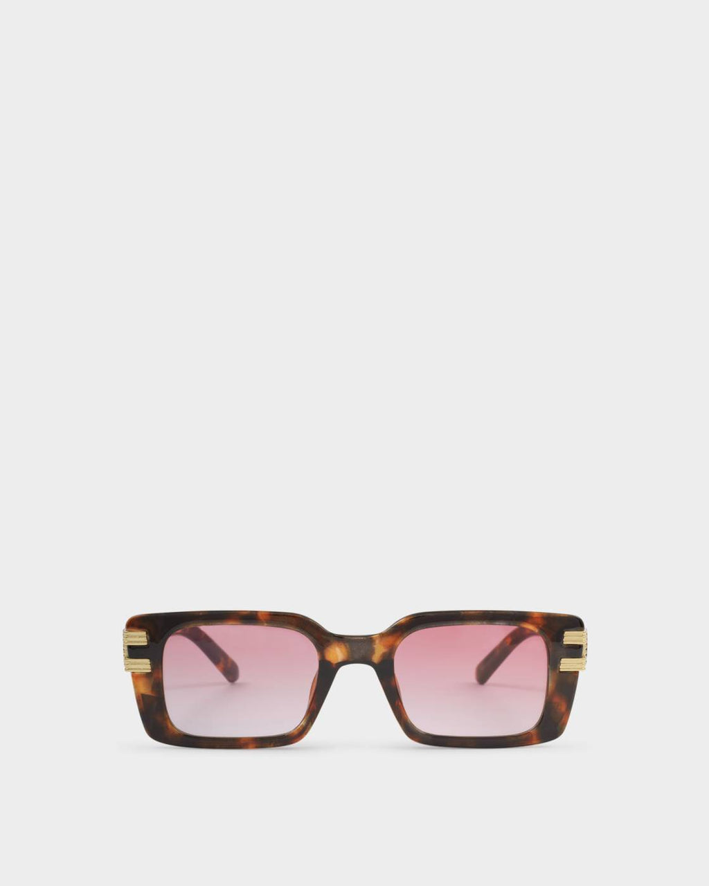 DARK TORTOISEHELL FRAME MALIBU RECTANGULAR SUNGLASSES by KATIE LOXTON