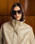 BLACK FRAME ST. MORITZ AVIATOR SUNGLASSES by KATIE LOXTON