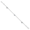 LDS SILVER 10" HEARTS ANKLET