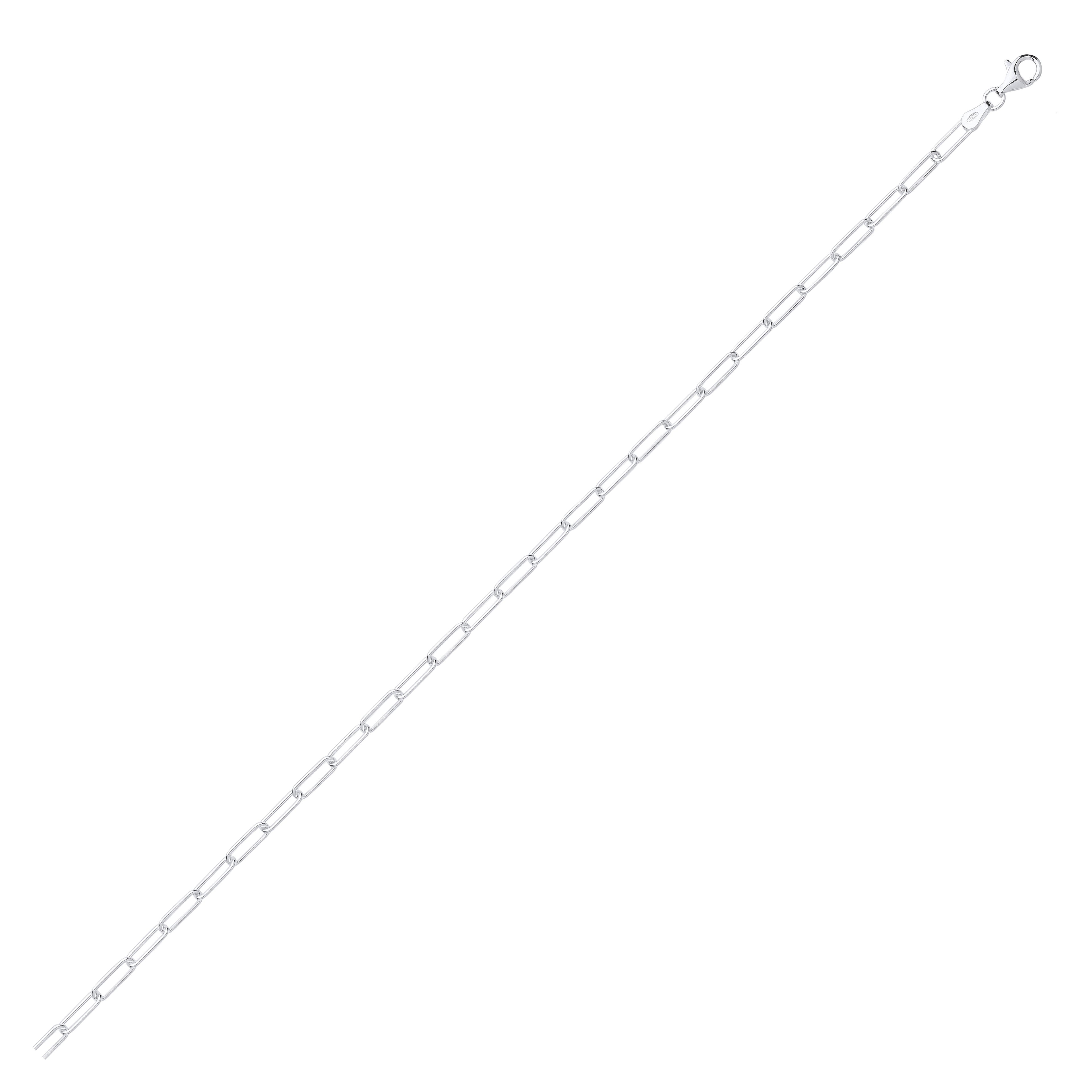 SILV 18" RECT PAPER CLIP LINK CHAIN