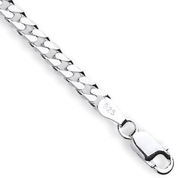LDS SILVER 10" FLAT CURB ANKLET