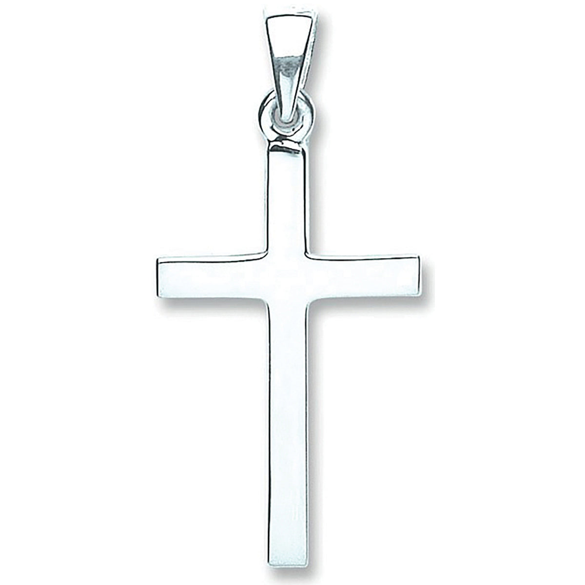 SILVER LARGE PLAIN CROSS PENDANT ONLY