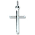 SILVER PLAIN TUBED CROSS PENDANT ONLY