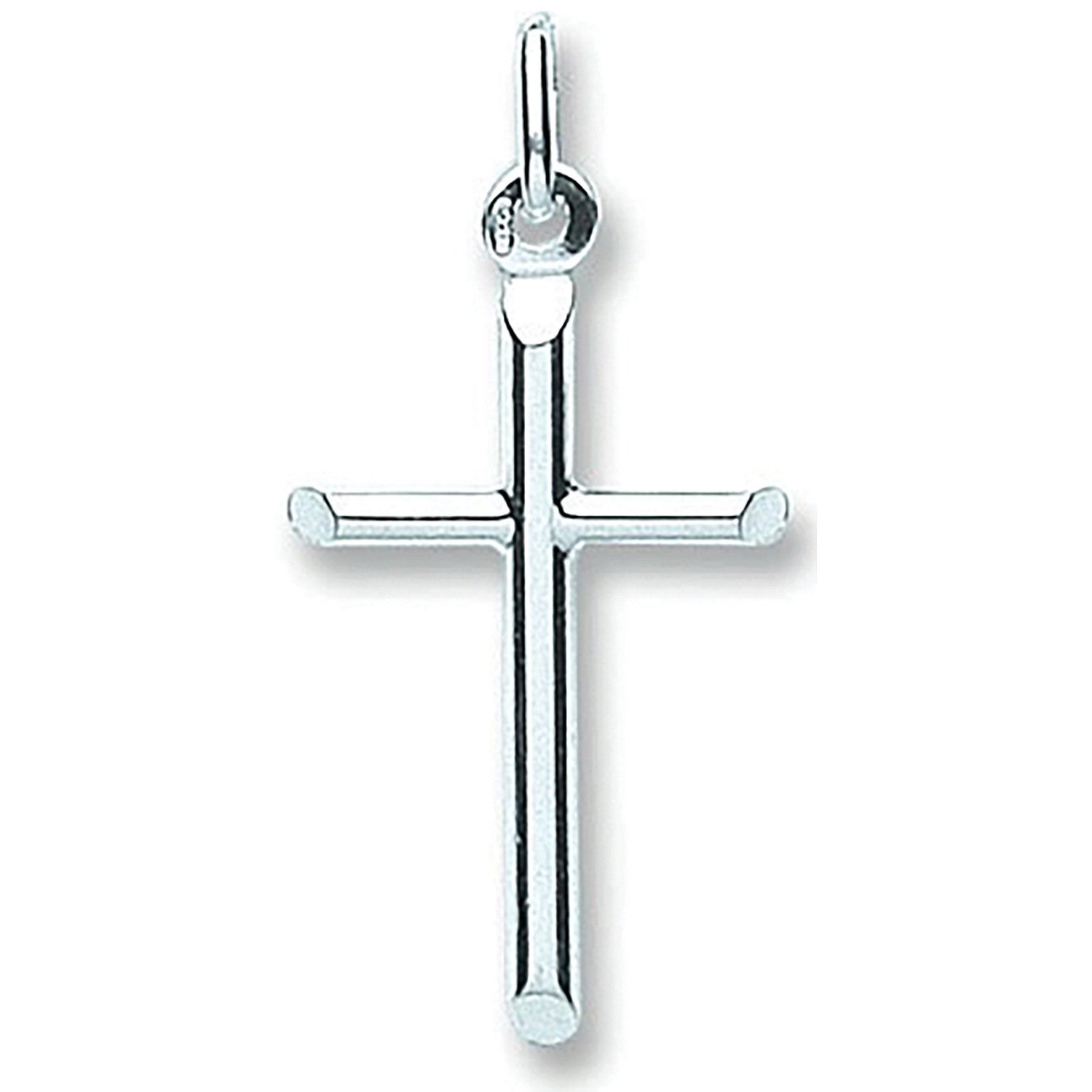 SILVER PLAIN TUBED CROSS PENDANT ONLY