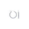 CORE | SILVER RND SML BEAD 21MM HOOP EARRINGS