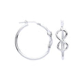 SILV RND 28MM INFINITY HOOP ERS