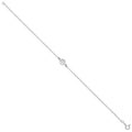 LDS SILVER 10" CZ TREE OF LIFE ANKLET