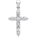 SILVER SMALL CZ CROSS PENDANT