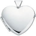 SILVER HEART SHAPE PLAIN POLISHED LOCKET