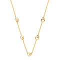 SILVER GOLD PLATED INTERLOCKING CIRCLE & CURB NECKLET