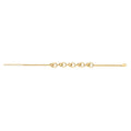 SILVER GOLD PLATED INTERLOCKING CIRCLE & CURB BRACELET